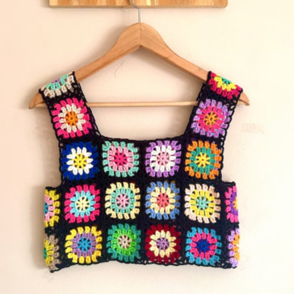 Boho Crochet Knit CropTank